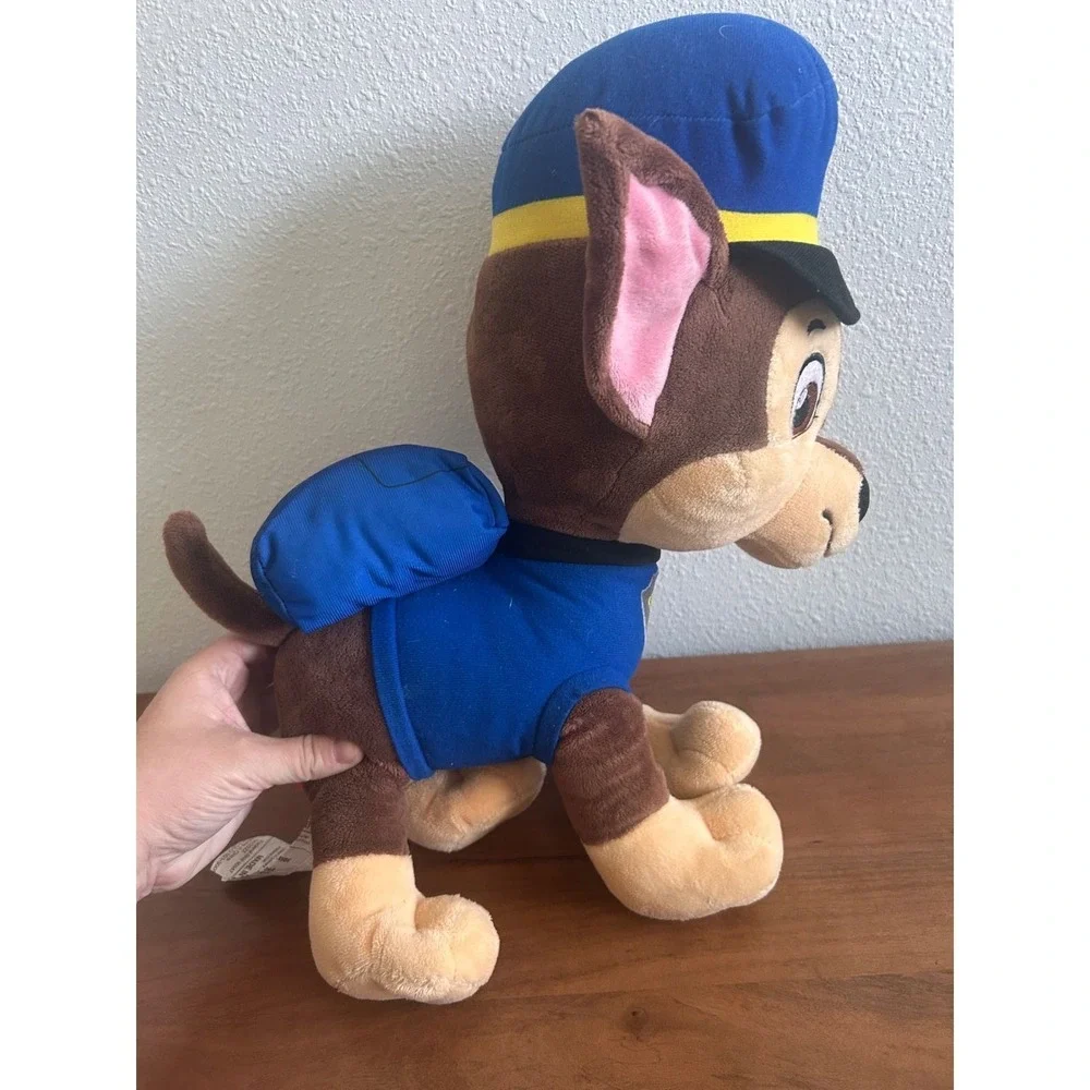 Nickelodeon Paw Patrol Chase Police Dog Plush Stuffed Animal Blue Uniform